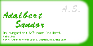 adalbert sandor business card